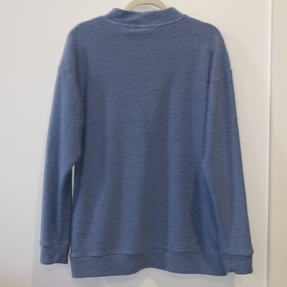 Pink Victoria’s Secret M Baby Blue Sweatshirt Crewneck Tunic Top‌‌‌‌‌‌‌‌‌‌‌ - Picture 4 of 6